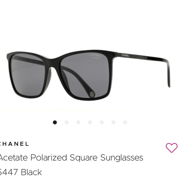 Chanel Black Polarized Square Sunglasses - Picture 10 of 11